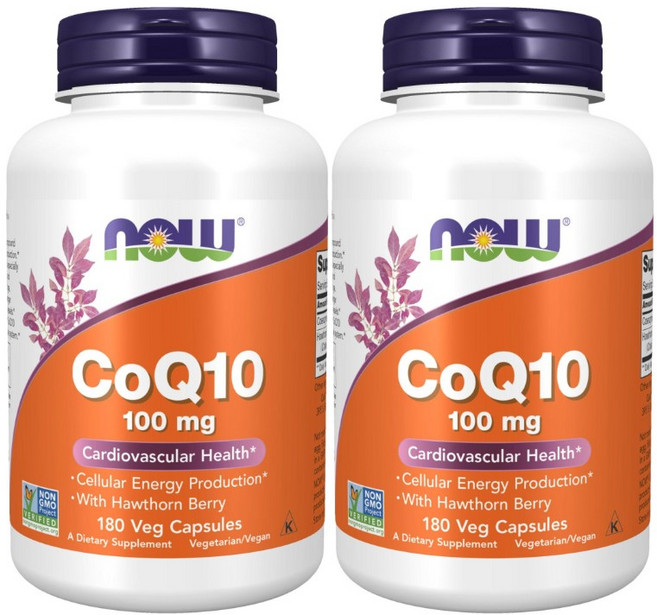 NOW Foods CoQ10 100mg素食膠囊, 180顆, 2罐