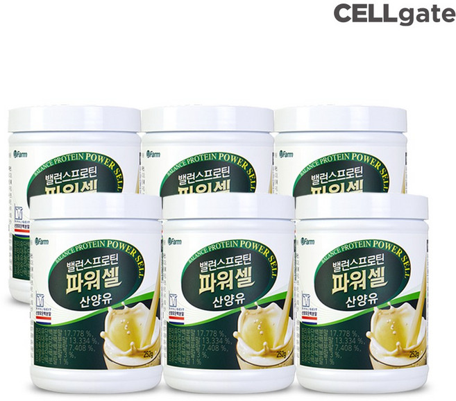 셀게이트 밸런스 프로틴 파워셀 산양유 단백질 252g, 6개