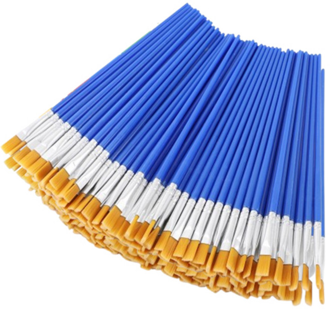 올커버 대용량 납작 평필붓 브러쉬 100개 세트, 1세트