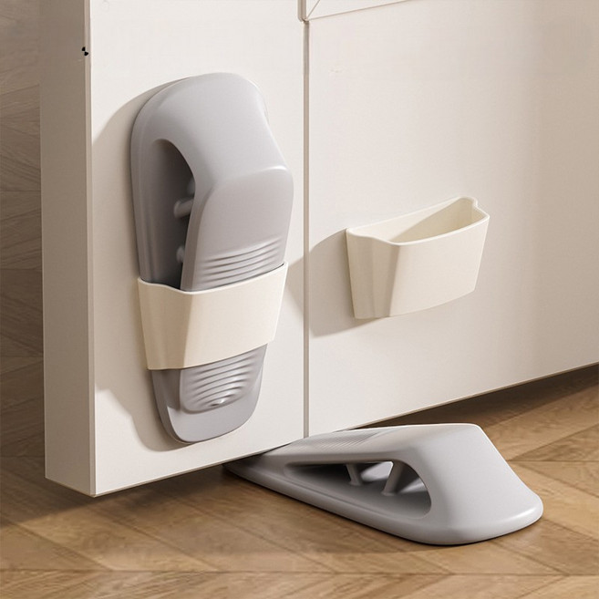 더하임 논슬립 도어스토퍼 2p 저소음 문고정 받침대 문쾅방지 문고정, 2개, 그레이