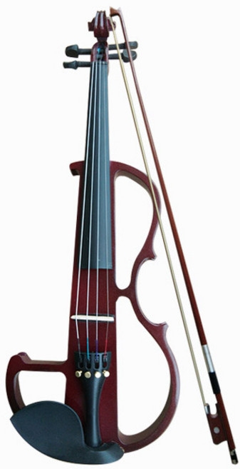 입문용 전자 바이올린 초보자용 일렉트릭 바이올린 세트, 와인, 1개, 단일