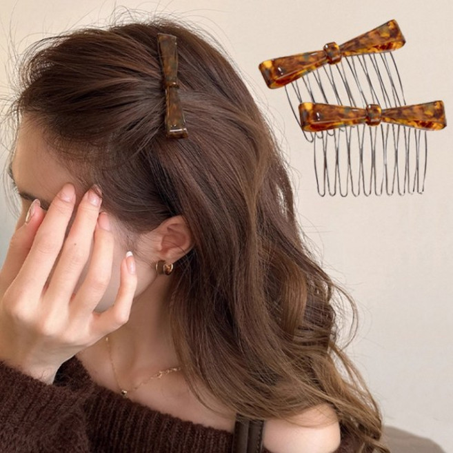 라일리 2개세트 리본 헤어 빗핀 머리핀