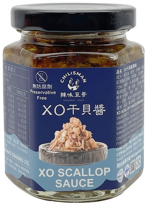 豆哥 XO干貝醬 辣味/原味, 1個, 170