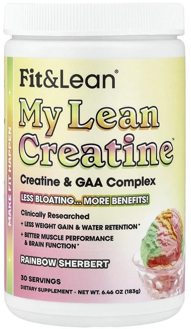 핏 앤 린 마이 린 크레아틴 레인보우 샤베트 Fit & Lean My Lean Creatine™ Rainbow Sherbert 183g - 쿠팡