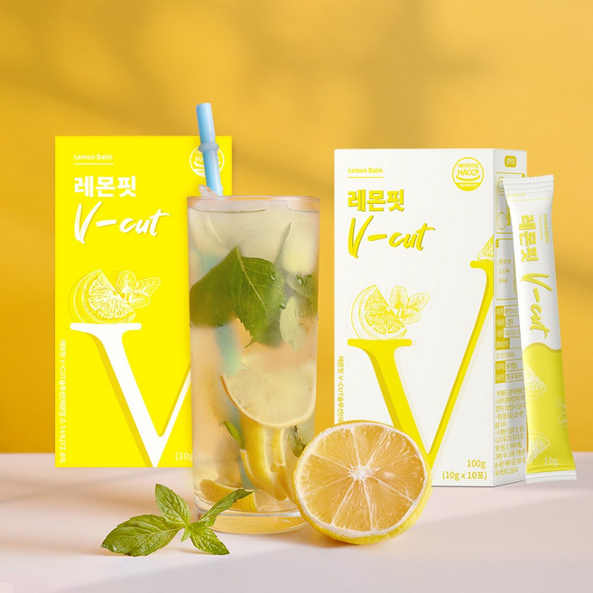 레몬핏 브이컷 레몬밤 로즈마린산 붓기 링티, 6박스, 100g