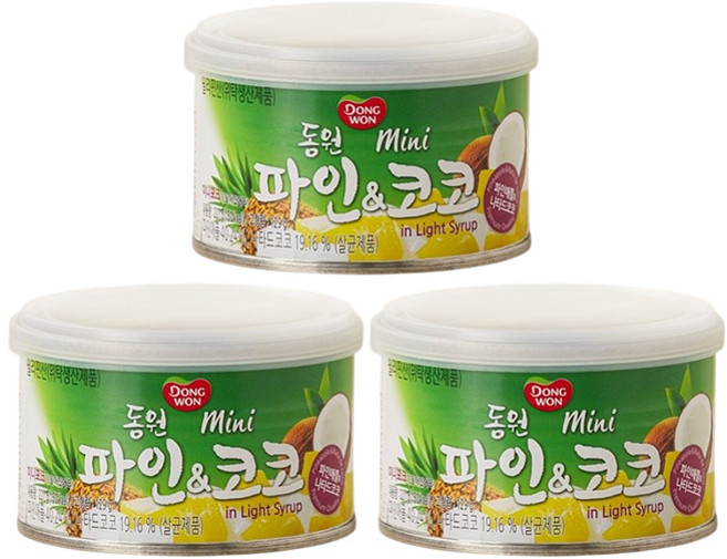 동원 미니 파인코코, 227g, 3개