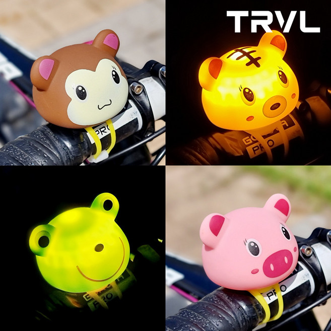 트레벨로 동물 자전거 오토바이 라이트 2pcs, 리틀몽키