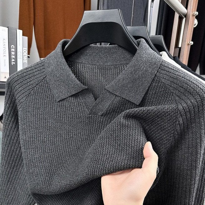 미스터먼쇼 심플라인 남성 순면 카라티