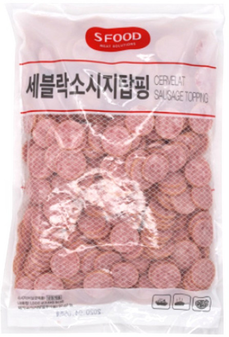 에쓰푸드 세블락 소시지 탑핑(슬라이스) 1kg, 1개