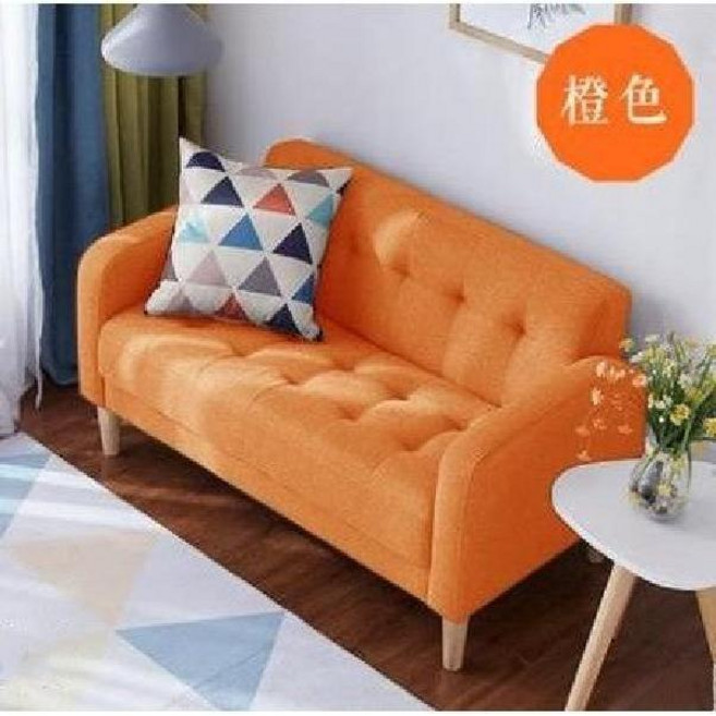 패브릭 2인용 쇼파 기능성 모듈 거실 원룸 편안한 가정용 대기실 소파 스윙, H. 주황색