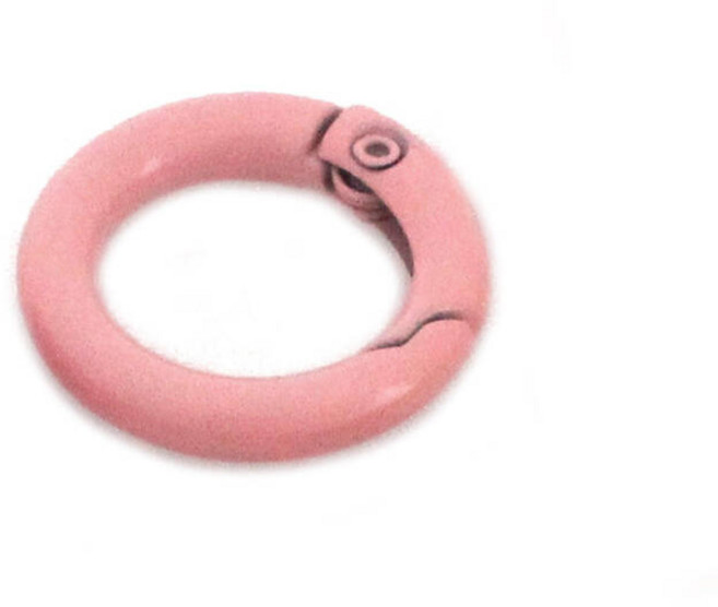 가죽공예 D링 금속 스프링 게이트 O 링 개방형 가죽 가방 벨트 스트랩 버클 열쇠 고리 펜던트 스냅 걸쇠 클립 키 체인 제작 결과 2 피스, [03] 24mm, [03] Color 7, 1개