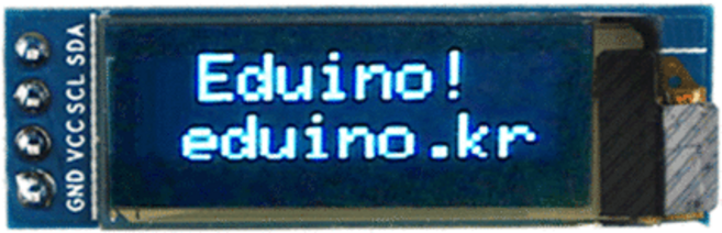아두이노 0.91인치 OLED 128x32 4핀(I2C제어) 모듈, 1개