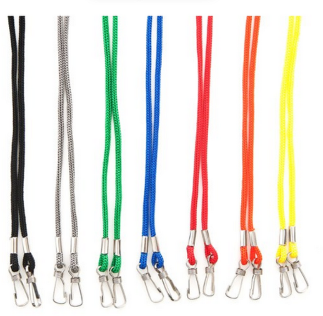 VIC 양줄고리 명찰줄 3mm, 연두색, 20개