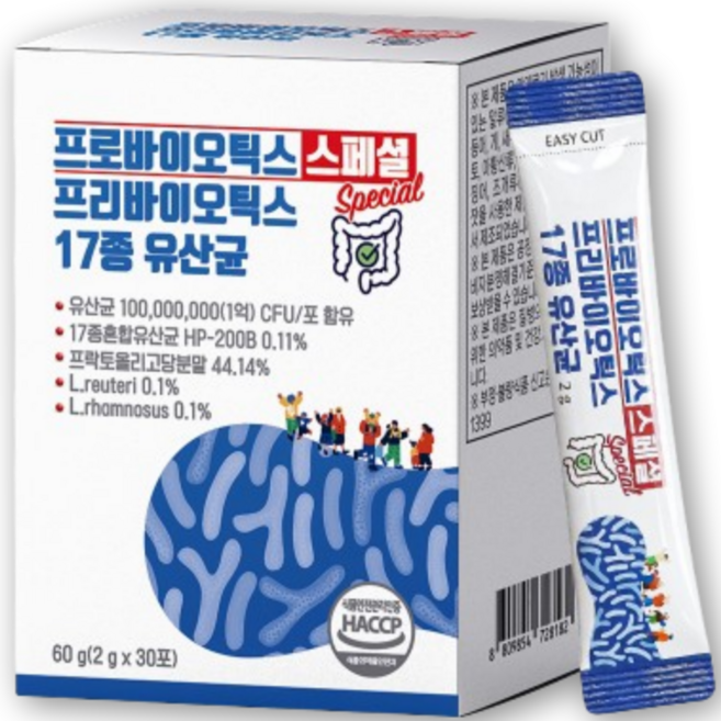 프로바이오틱스 스페셜 프리바이오틱스 락토 바실러스 모유 유산균 bnr 17종 핏 생 비피더스 낙산균 효능 유산균 100 % 골드 다이어트 가세리 억 홈쇼핑 구매 1위 식약청인증제품, 1박스, 30포
