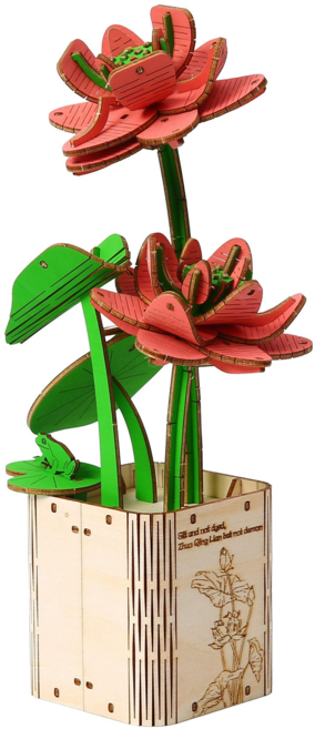 3D 꽃 시리즈 입체퍼즐 시들지 않는 꽃모형 DIY, 1개