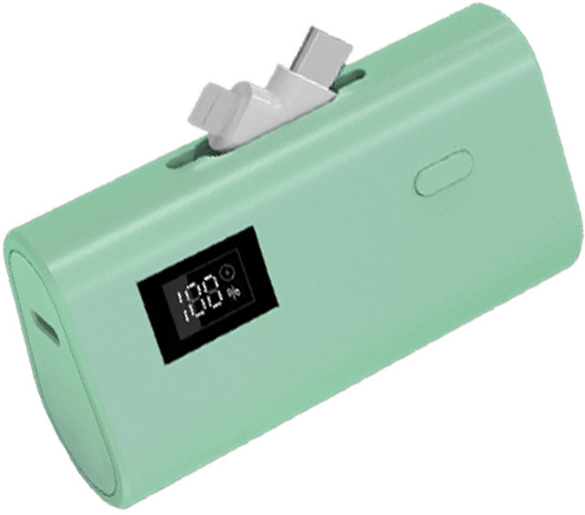 有Wh標示 台灣製造 雙口切換 Type-C Lightning 22.5W 快充行動電源 5000mAh 獨家專利, 綠色, SSTAR5000