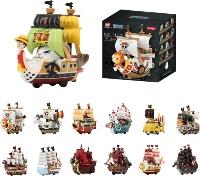 (국내배송) POPMART 팝마트 원피스 그랜드 라인 배 시리즈 해적선 미개봉 랜덤박스, 1개