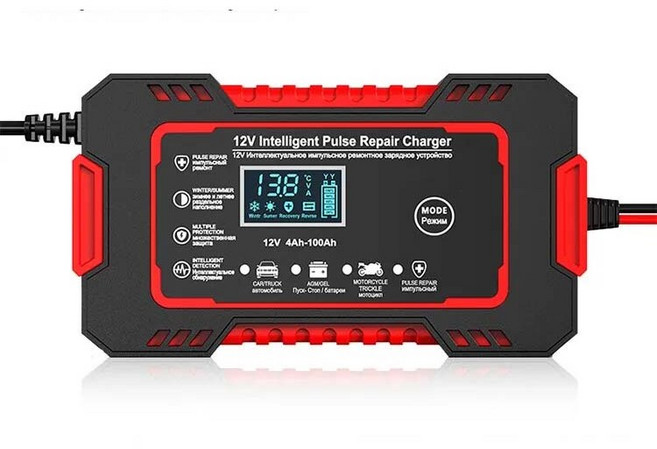 자동차 배터리 충전기 12V 6A 펄스 수리 LCD 디스플레이 스마트충전 자동차 오토바이, 1개, 상품3, 배터리충전기