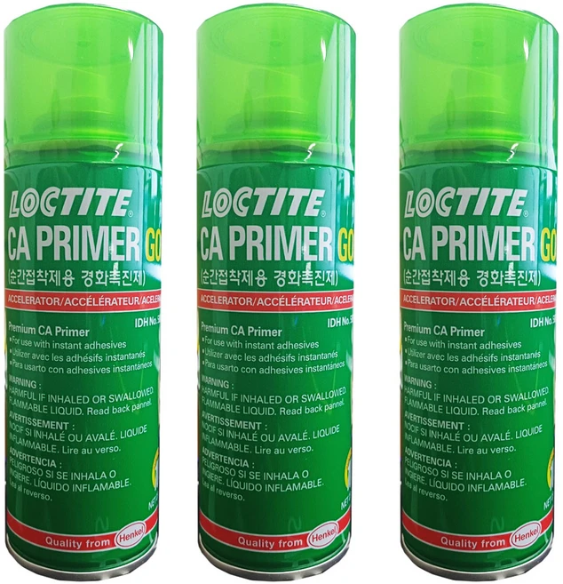 록타이트 LOCTITE CA Primer Gold 순간접착제용 경화촉진제, 3개 - 쿠팡