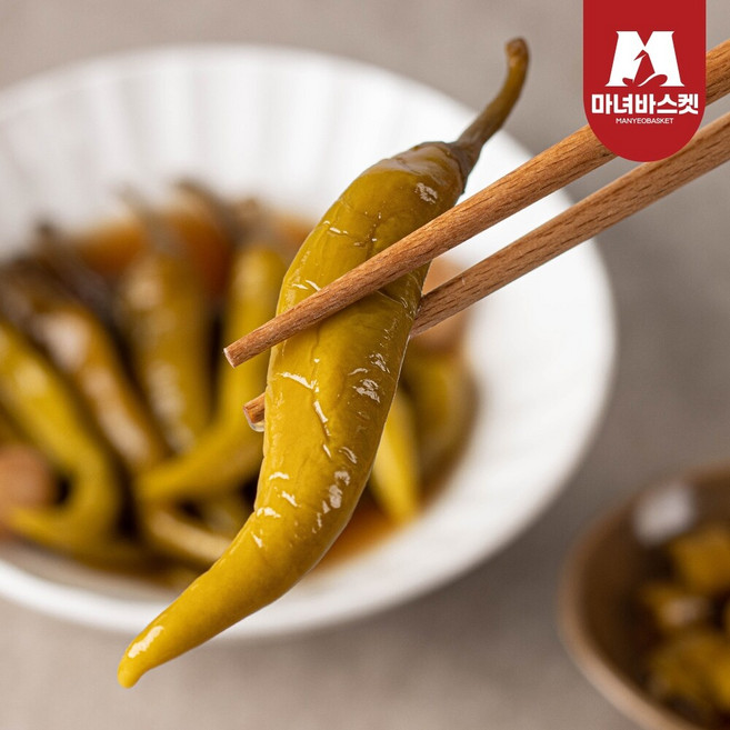 [마녀바스켓] 밥반찬 밥도둑 간장고추 1kgx2개, 1kg, 1박스