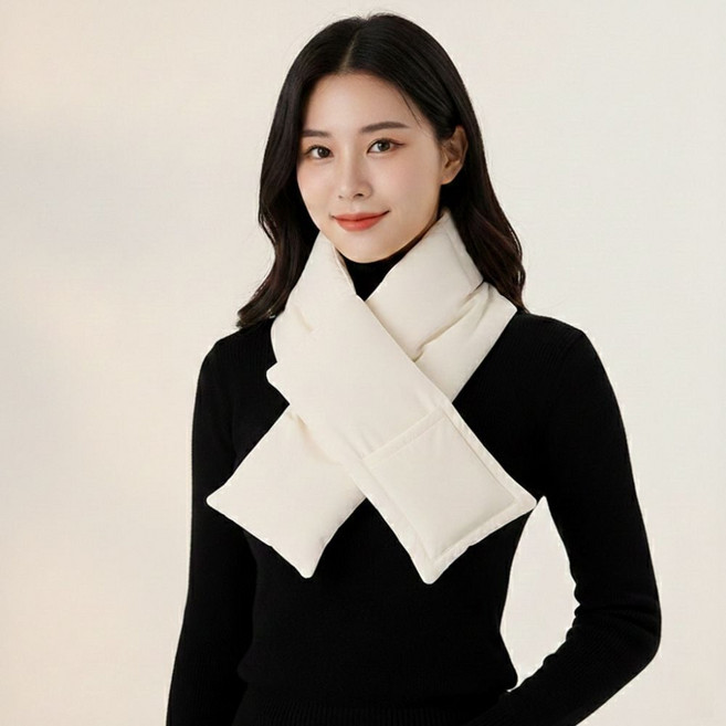 다운 패딩 블록 머플러 6color 목도리 스카프 머플러 남여공용 넥워머 패딩 방한용품 경량 dew+505bX