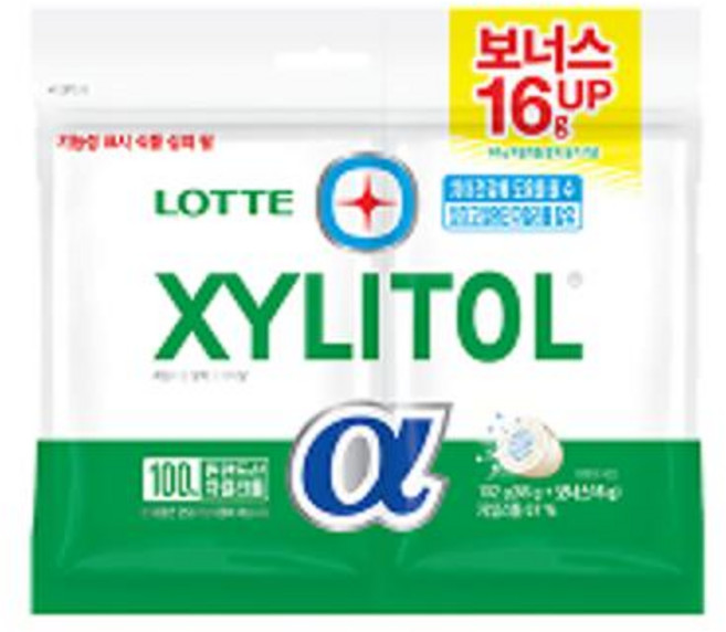 롯데 스위트몰 자일리톨 알파 오리지날리필 102g, 4개