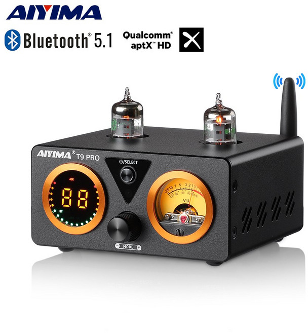 AIYIMA T9 PRO HiFi 블루투스 튜브 앰프 스테레오 파워 앰프 USB DAC 동축 OPT 가정용 오디오 앰프 VU 미터 앰프 100Wx2, 07 T9 PRO