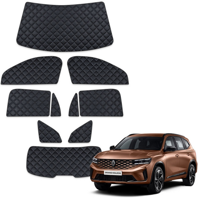 루젠 그랑 콜레오스 차박커튼 캠핑 암막 햇빛가리개, 1세트, 모던블랙