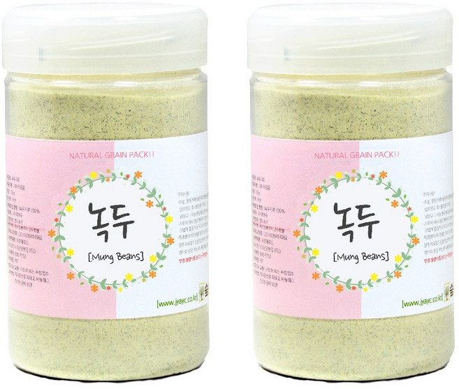 숲으로허브 천연곡물팩 녹두가루 통 140g, 1개입, 2개