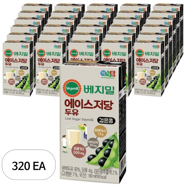 베지밀 에이스 두유, 190ml, 320개