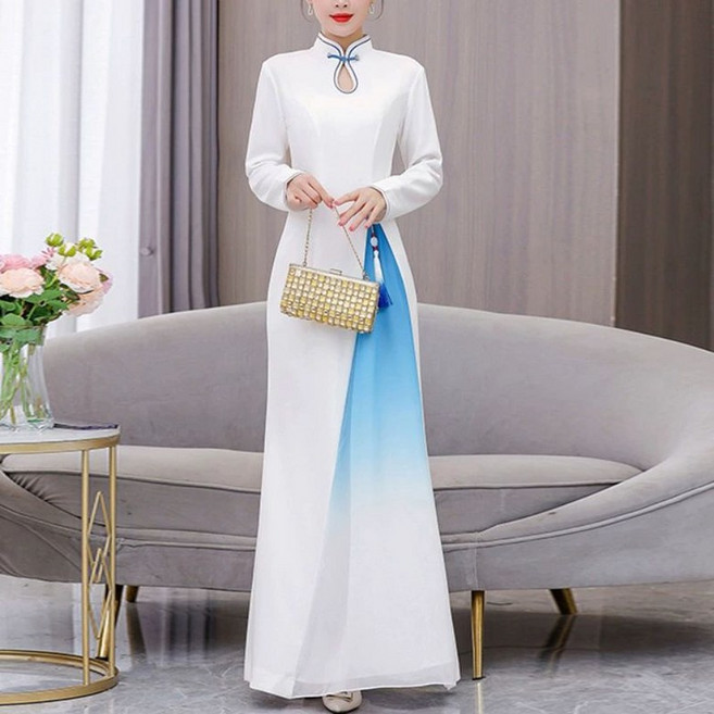 베트남아오자이전통의상 베트남옷 공연 파티복 코스프레