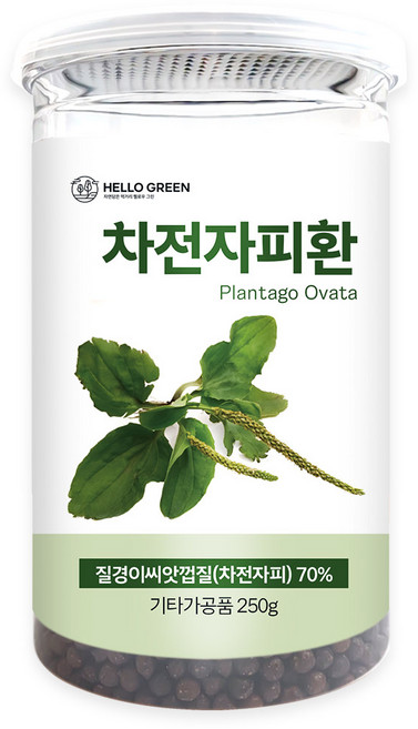 헬로우그린 차전자피환 250g(통) 식이섬유 차전초, 1개, 250g