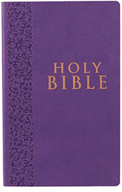 KJV 성경 선물 및 상 성경 인조 가죽 소프트커버 킹 제임스 버전 보라색