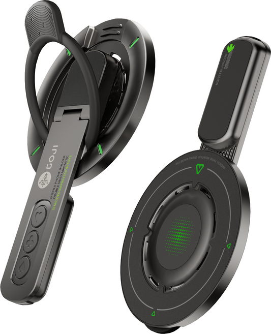 AITEWO 핸드폰 거치대 양면자석 맥세이프 핑거링 그립 스마트톡 360도 회전 다각도조절, 블랙