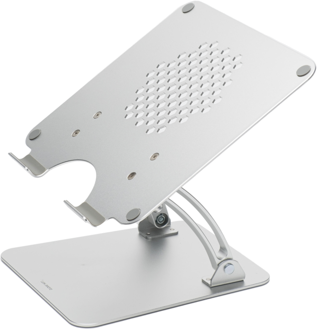 스톤힐 벌집쿨링홀 풀메탈 알루미늄 (높이 각도 조절) 노트북 거치대 CLS-02, CLS-02-H / 실버, 1개