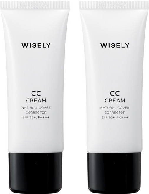 와이즐리 내추럴 커버 코렉터 주름 미백 개선 CC크림 SPF 50+ PA+++, 2개, 30ml, 베이지