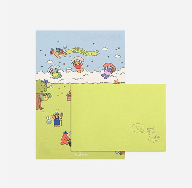 데일리 레터(젤리베어) - 01 Garden 가든 편지지세트 귀여운 예쁜