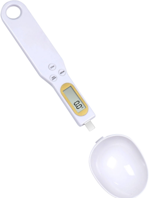 딜헤븐 반려동물 사료 계량스푼, 1개, 화이트