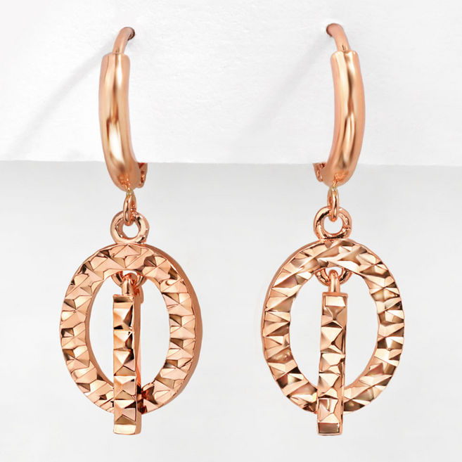 오엔나 14K 18K 데일리 골드 여성 컷팅 이어링 아이셀 금 원터치 귀걸이