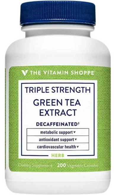 녹차 충치 다 다도 지방 제인 EGCG가 함유된 트리플 스트렝스 추출물 750mg 캡슐 비타민 샵 라디칼 퇴치 디카페인( 200개), 지방 제인 EGCG가 함유된 트리플 스트렝스 녹차 추출, 1개, 200정 - 쿠팡