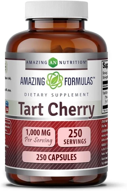 어메이징뉴트리션 타트체리 Tart Cherry 1000mg 250캡슐, 250정, 1개 - 쿠팡