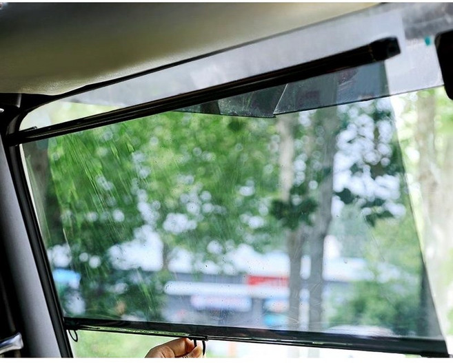 대형차 트럭 버스 햇빛가리개 앞유리 선바이저 롤 커튼, 50x75cm 풀다운 모델 극 길이 55cm