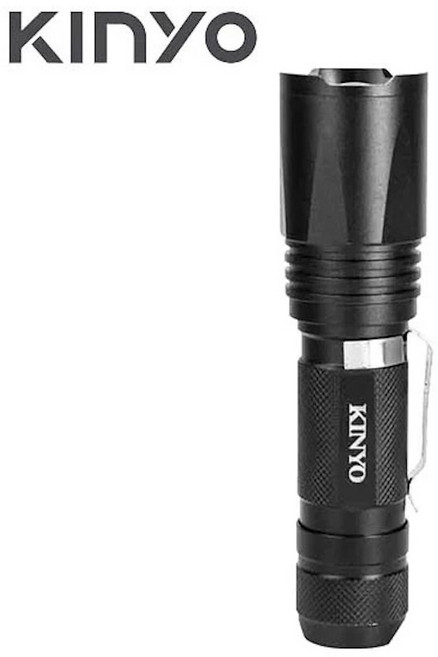 KINYO 大廣角高亮度手電筒 LED-5037 LED-505 強光變焦戶外照明, 1個, LED強光變焦手電筒 (LED-505)