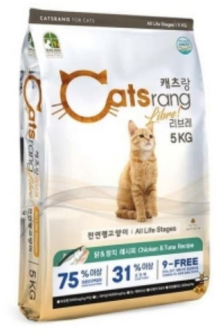 캐츠랑 전연령 리브레 5kg 고양이사료 고양이건식 고양이간식, 곡물, 상세설명 참조, 상세설명 참조