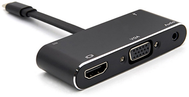 ID772 타입C 데스크탑 USB3.0+PD+HDMI+VGA+Audio 허브, 1개