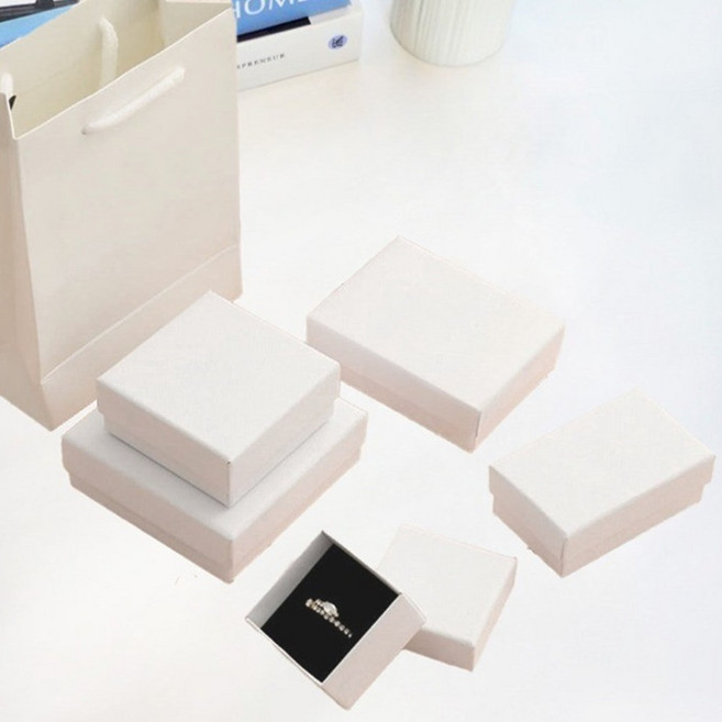 주얼리 반지 케이스 단색 커플링 목걸이 포장 선물 상자, 쇼핑백 12cm X 5.7cm X 16cm, 1개, 화이트