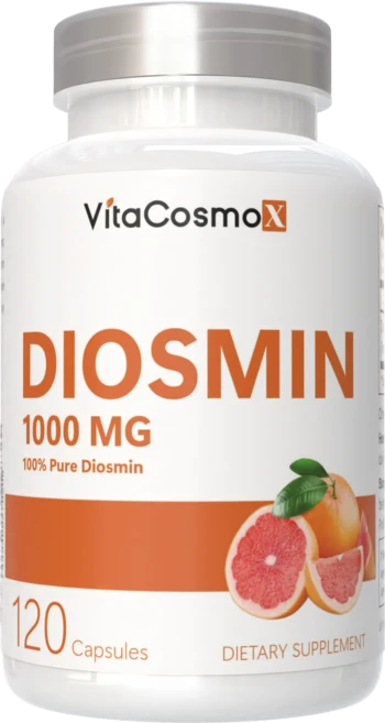 VitaCosmoX 비타코스모 롱라이프뉴트리 위라이크비타민 디오스민 Diosmin 시트러스 바이오플라보노이드 고함량 1000mg, 1개, 120정 - 쿠팡