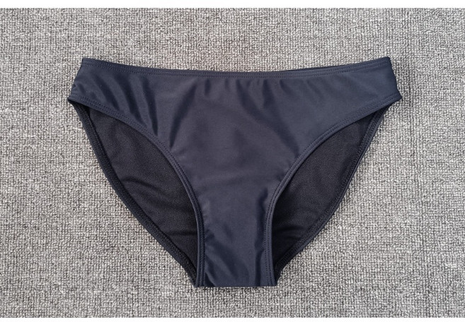 新款女單件三角泳褲 歐美比基尼泳褲, 白XL