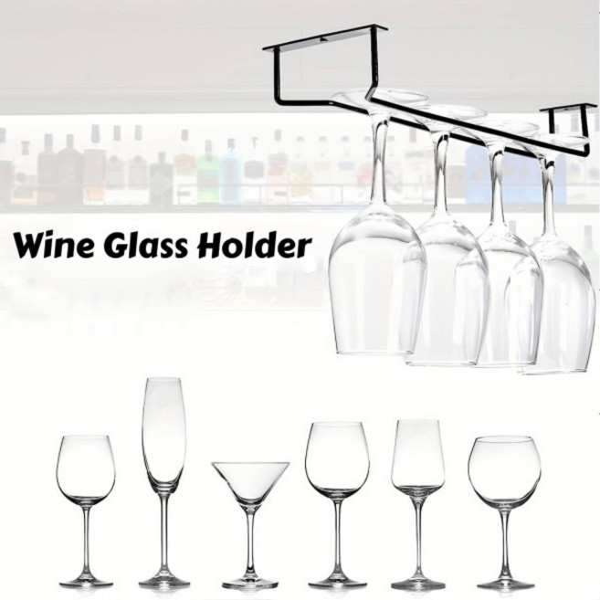 캐비닛 와인 유리 홀더 아래 카운터 가정용 바 보관 위한 선반 또는 교수형 주최자 튼튼한, 1개