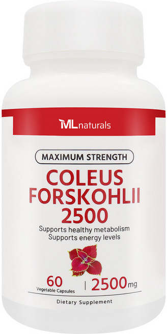 [미국빠른직구] 신제품 마이라이프 내추럴스 콜레우스 포스콜린 2500mg, 1개, 60정